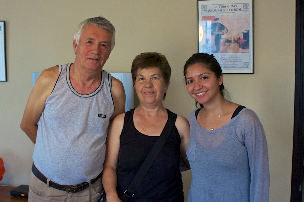 Humpty with the owners of our lovely rental apartment