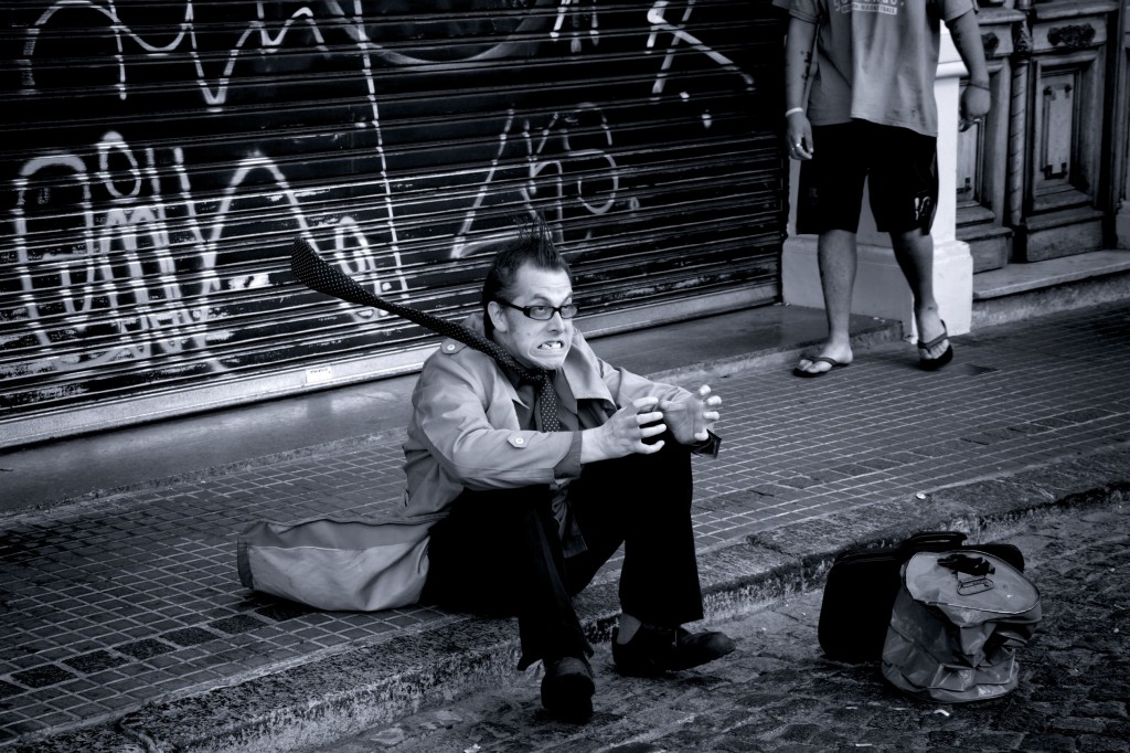 Man on the streets of Buenos Aires