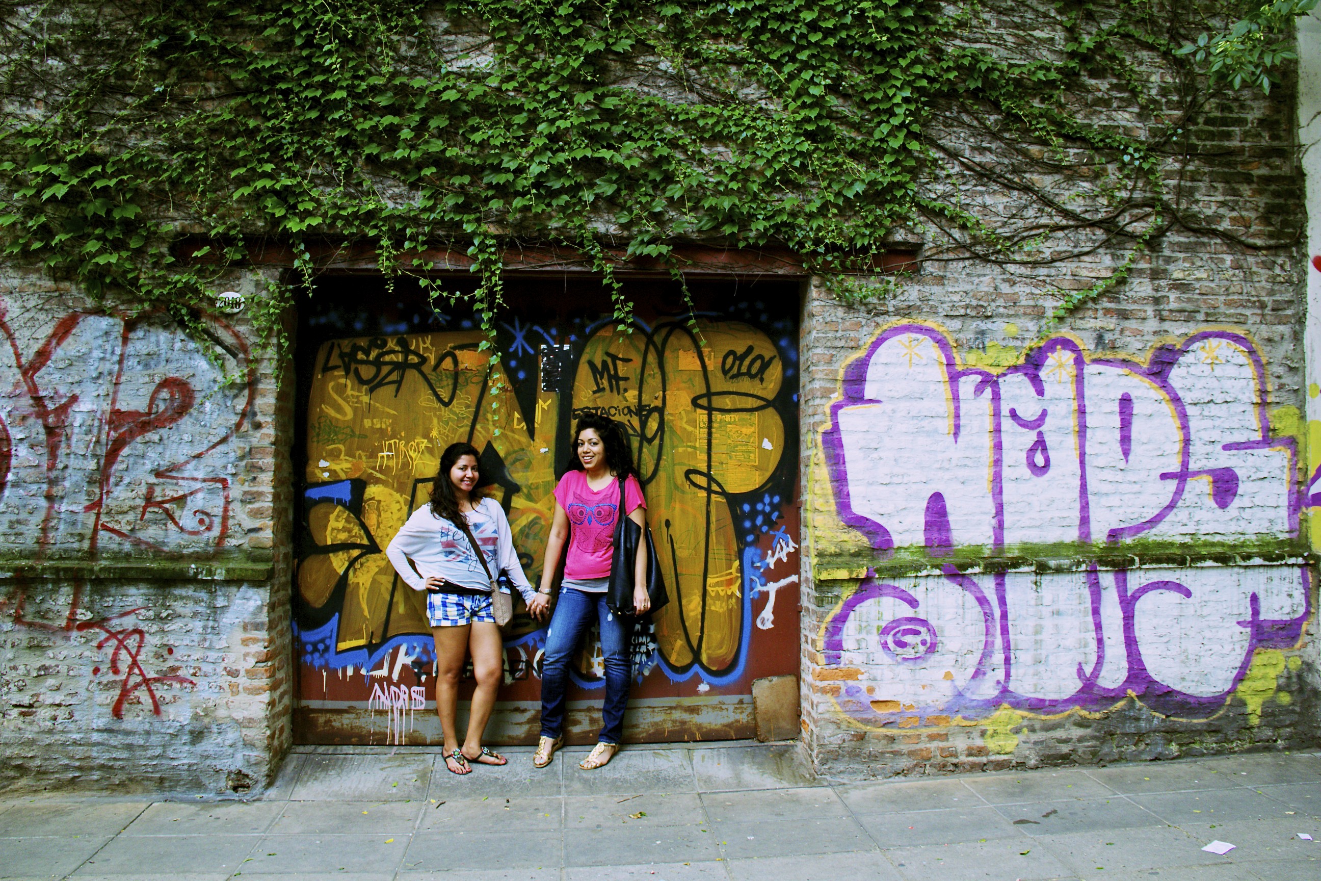 Shelly and I during graffiti tour