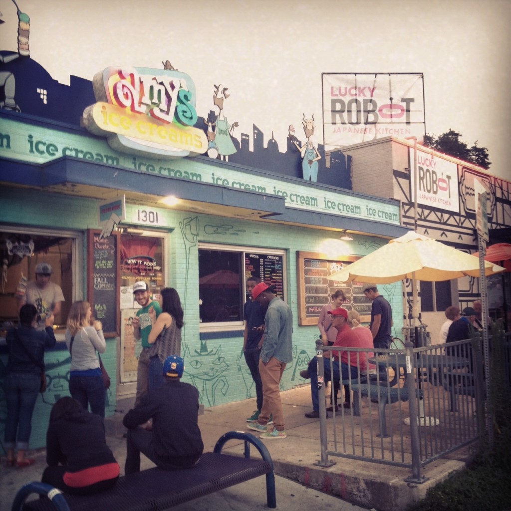 Austin's most famous local ice cream-- Amy's Ice Cream. If you want interesting flavors and even better ice cream, go to Lick Ice Cream